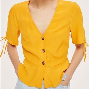 Topshop Yellow Blouse
